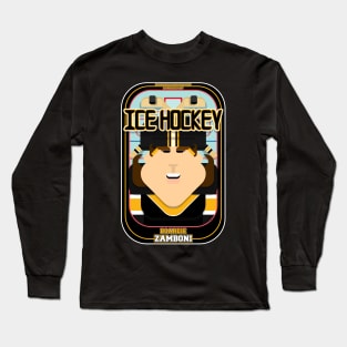 Ice Hockey Black and Yellow - Boardie Zamboni - June version Long Sleeve T-Shirt